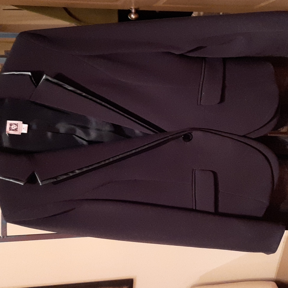 Anne Klein leather trim blazer